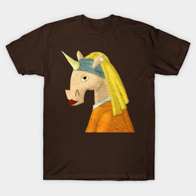 The Unicorn with the Pearl Earring T-Shirt by Thatssounicorny